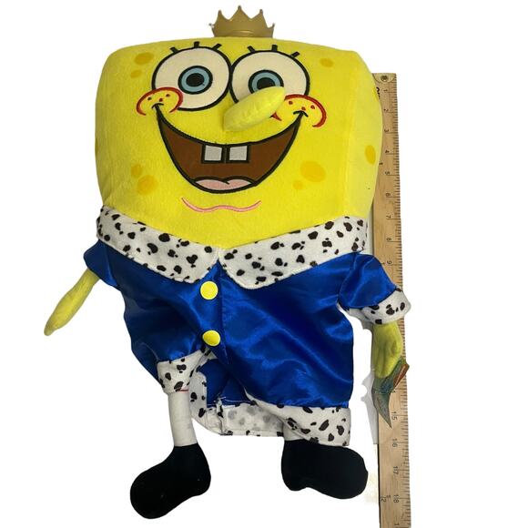 NWT 2009 Nickelodeon King SpongeBob Squarepants Plush Blue Robe - Picture 5 of 5
